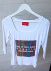 Rest: Square trekvart t-skjorte med trykk av Trygve Skaug - XS